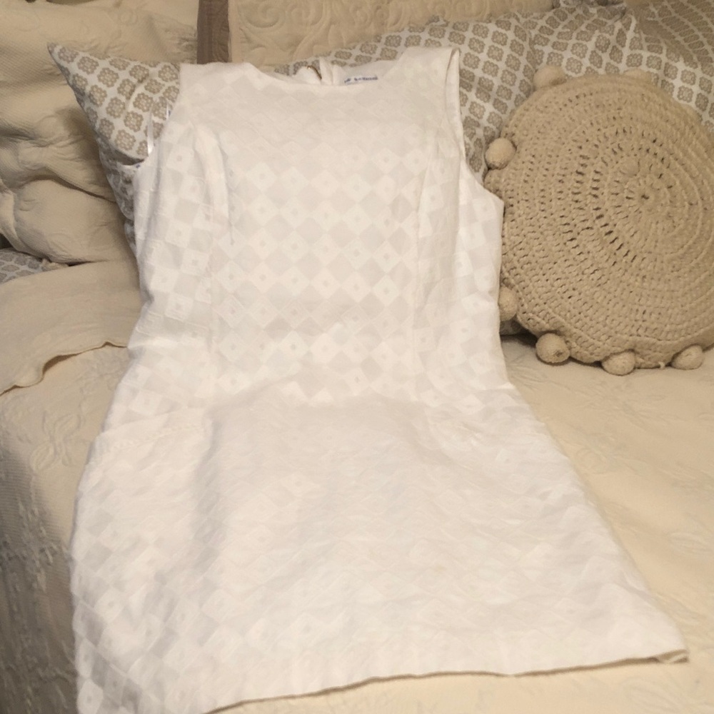 Southern Tide White Textured Dress